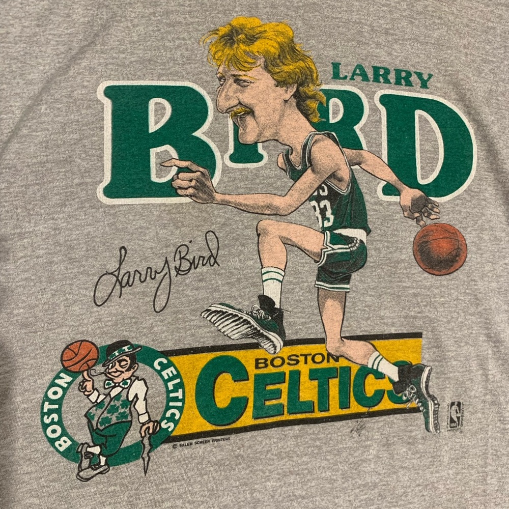 VINTAGE Larry Bird Caricature Graphic | Size: XL